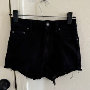 Aritzia Skinny High Rise Soft Black Shorts sz 25